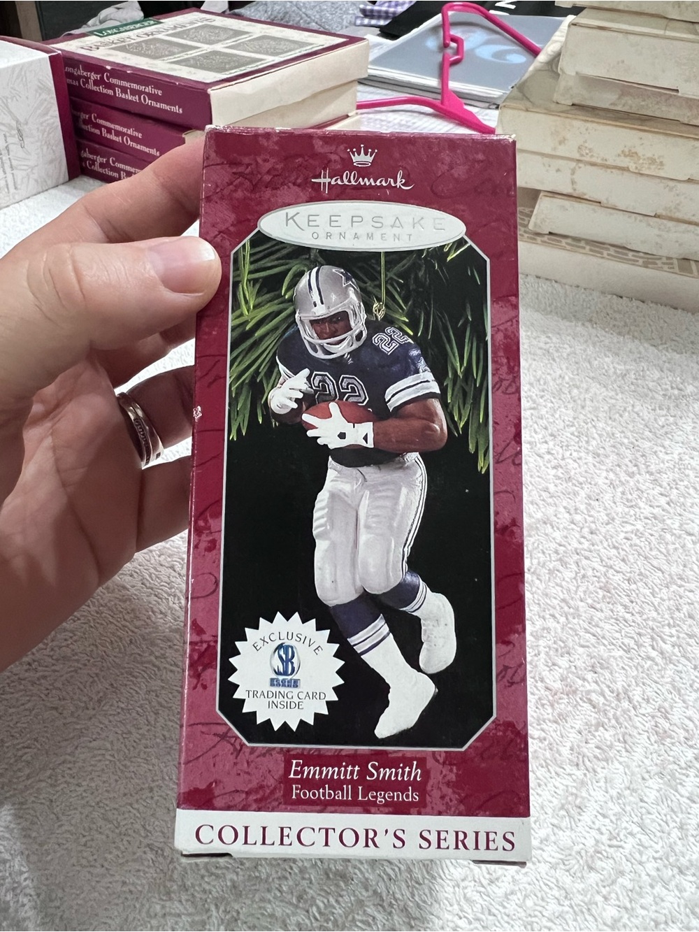 1998 Hallmark Emmitt Smith Football Legends #4 Dallas Cowboys Ornament QXI4036
